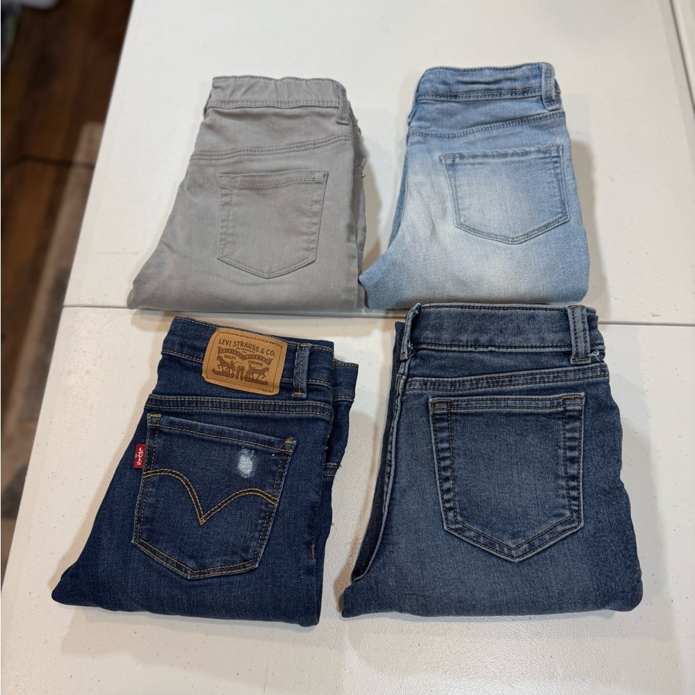 Gymboree,Sonoma and Levi’s Stylish jeans for girls size 7.